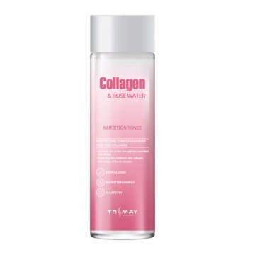 Питательный тонер с коллагеном и розовой водой Trimay Collagen Rose Water Nutrition Tone